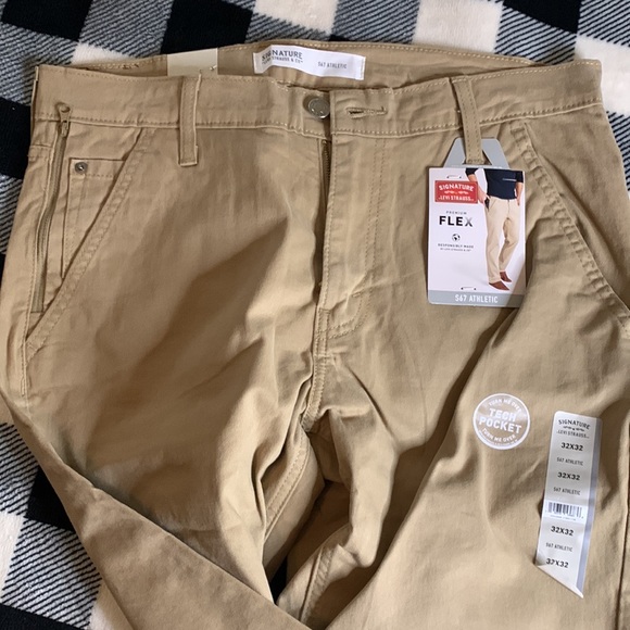 Khaki jeans 32x30 size on both. One brand new one worn 1 time for a dance. - Picture 3 of 5